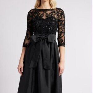 Pisarro Nights Black Beaded Cocktail Dress Size 2 (Tags missing)
